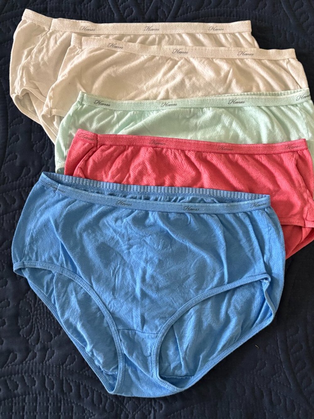 Hanes Women's Briefs Underwear - 5 pairs - Size 7/L - NEW